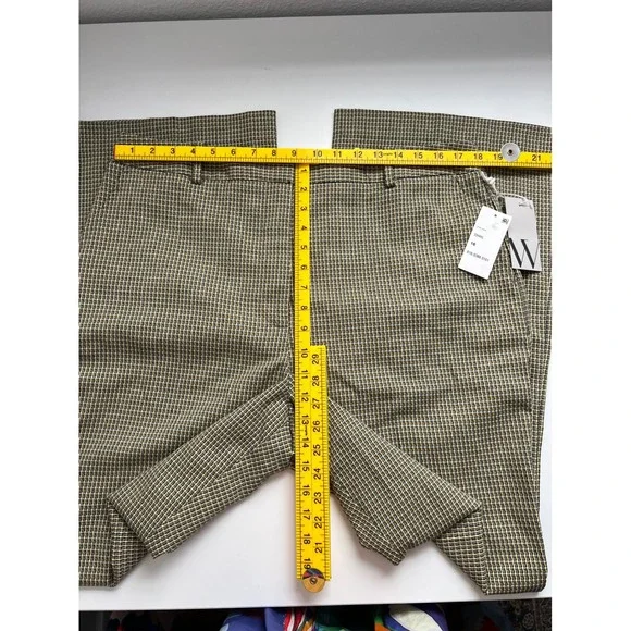 Worthington Women's Plaid Flare Leg Career Pants Size 16 NWT Micro Houndstooth - Picture 5 of 6